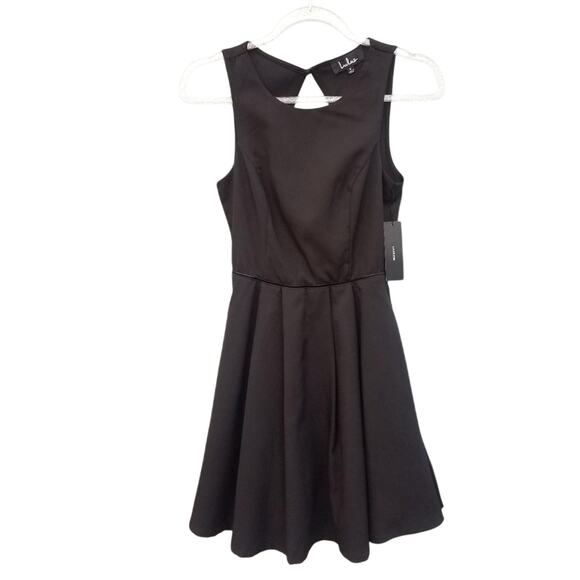 Lulus | Little Black Dress Swing Skirt Fit and Flair Low Back Small - Picture 1 of 7